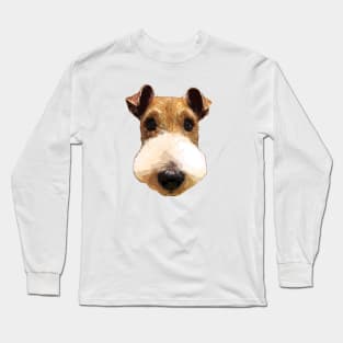 Wire Fox Terrier Cute Puppy Dog Face Long Sleeve T-Shirt